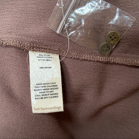 NWT Soft Surroundings button laurel collar dress - Picture 7 of 9